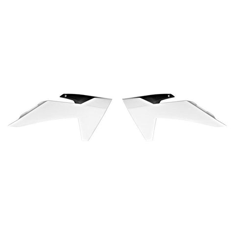 RADIATOR SHROUDS RTECH WHITE BLACK KTM EXC SX EXCF SXF XC XCF XCW XCFW
