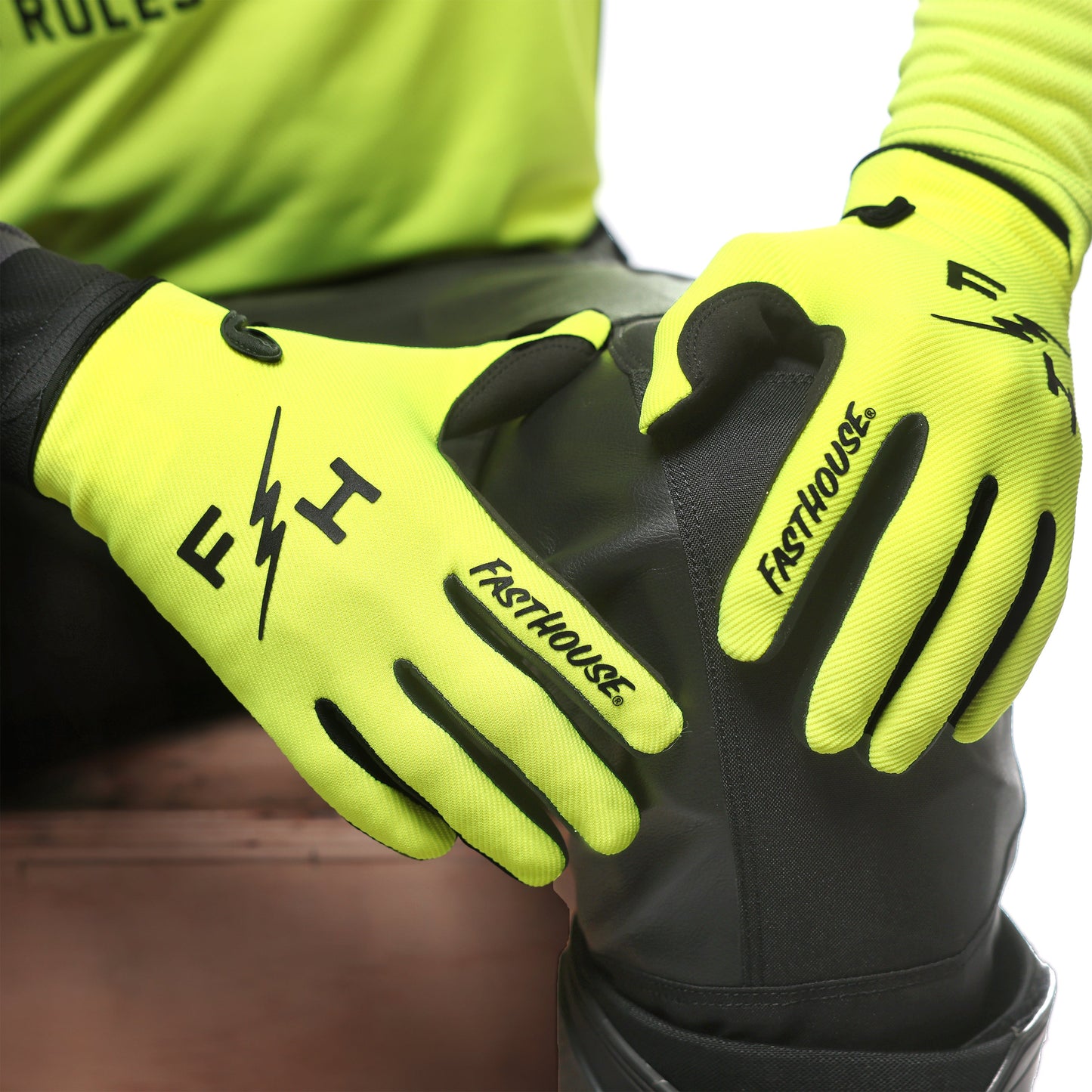FastHouse Youth Carbon Eternal Glove - High-Viz