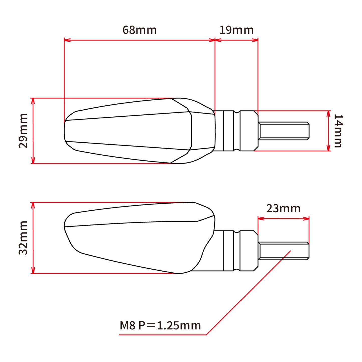 DRC 602 LED Flasher Lights (12V / Smoke / Pair)