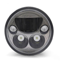 Denali M5 E-Mark LED Headlight Module, 5.75 Round, Black Chrome