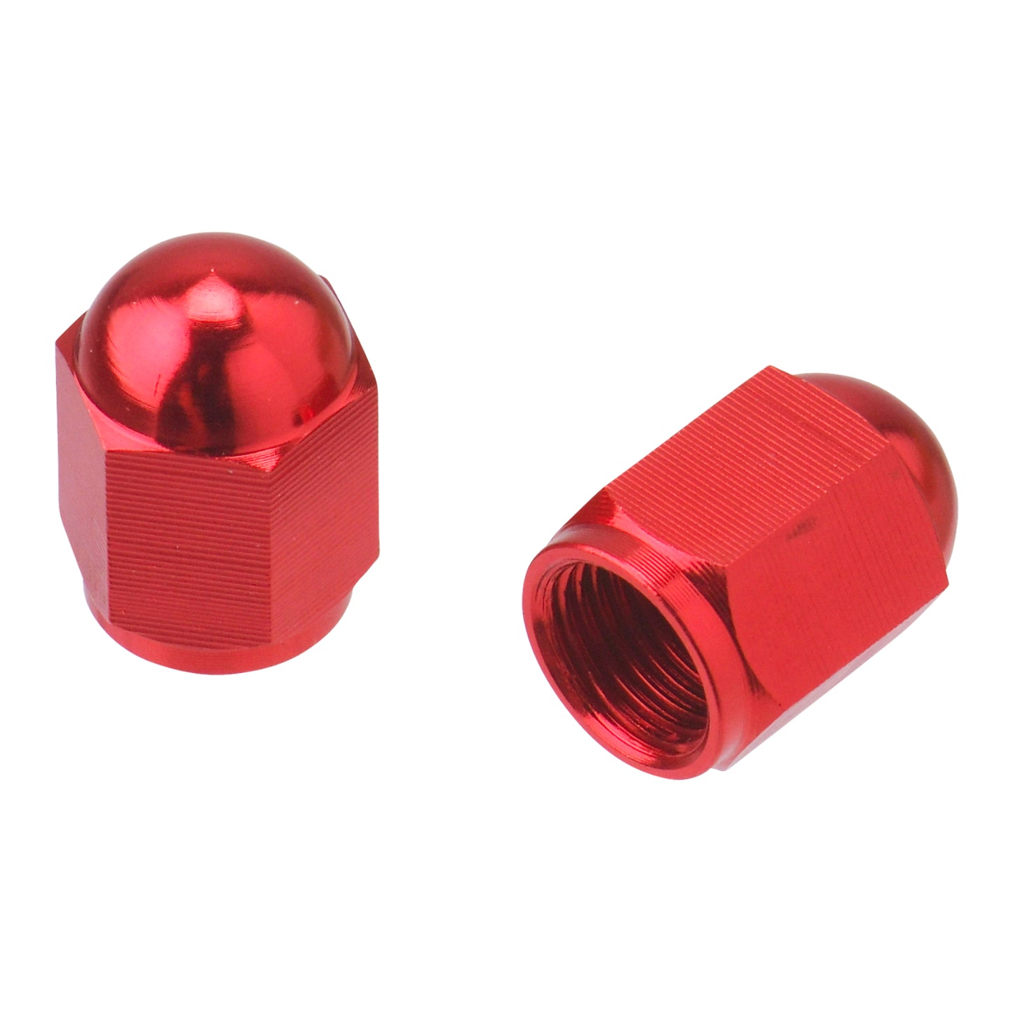 DRC ALUMINUM VALVE CAPS 2PCS RED