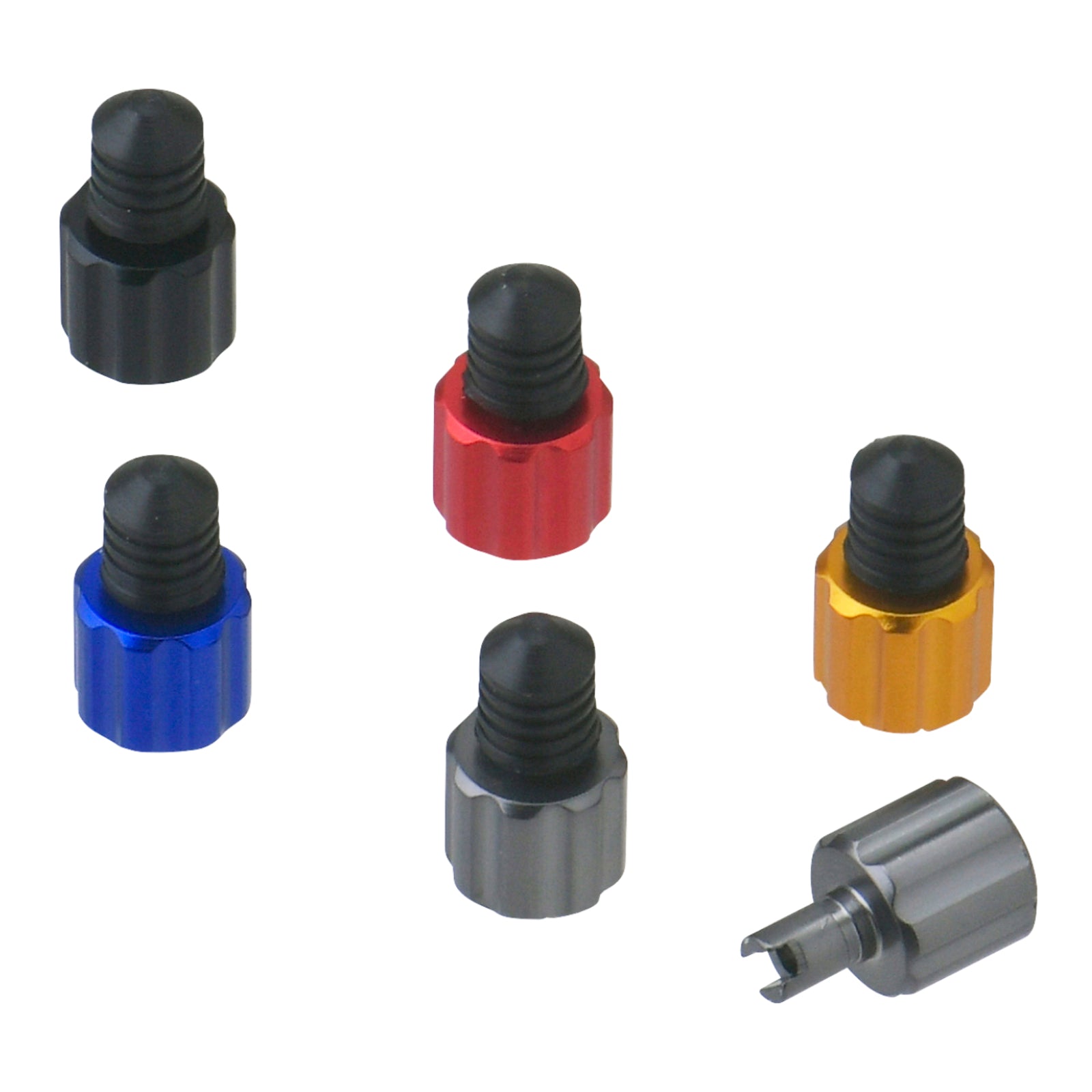 DRC AIRVALVE CAP W/VALVE WRENCH 2PCS GOLD