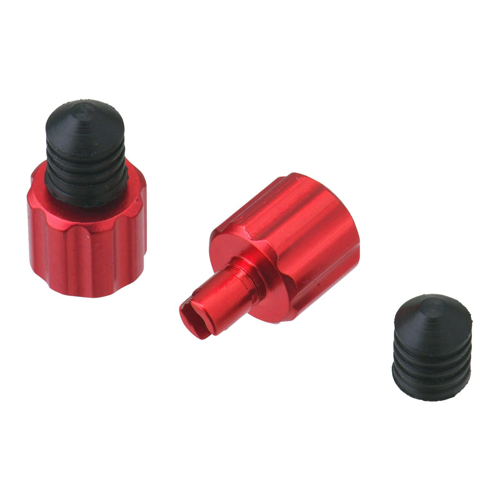 DRC AIRVALVE CAP W/VALVE WRENCH 2PCS RED