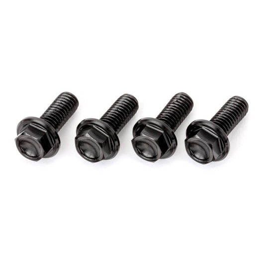 DRC Aluminum M6 Flange Bolts 20mm - Black 4pcs
