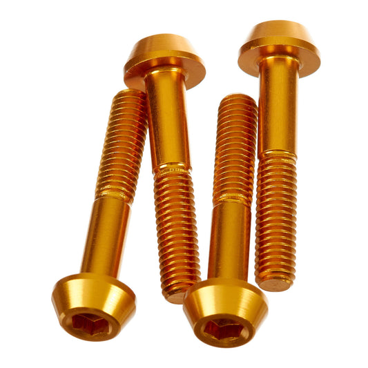 DRC ALUMINUM M6 TAPER BOLTS 35MM GOLD 4PCS