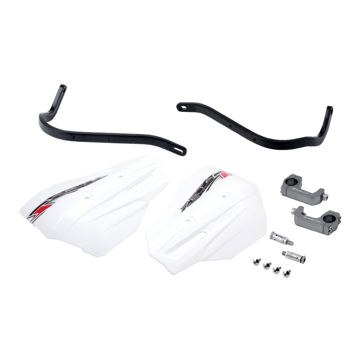 Zeta Armor Handguard XC Pro Kit for 28.6mm U-Clamp Bar - Black / White