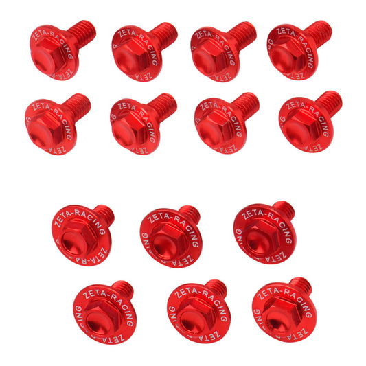 Zeta Aluminum Bolt Set Plastics Suzuki RMZ450 '18- 22 pcs - Blue