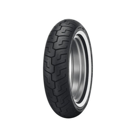 Dunlop 150/80-16 D401 Rear Cruiser Tyre - 71H Bias TL - Narrow White Wall