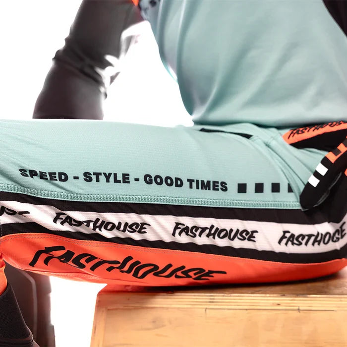 FastHouse Elrod Formula Pant - Oceanic Mint/Hyper Coral