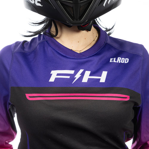 FastHouse Elrod React Women's Jersey - Electric Fuchsia/FH Purple