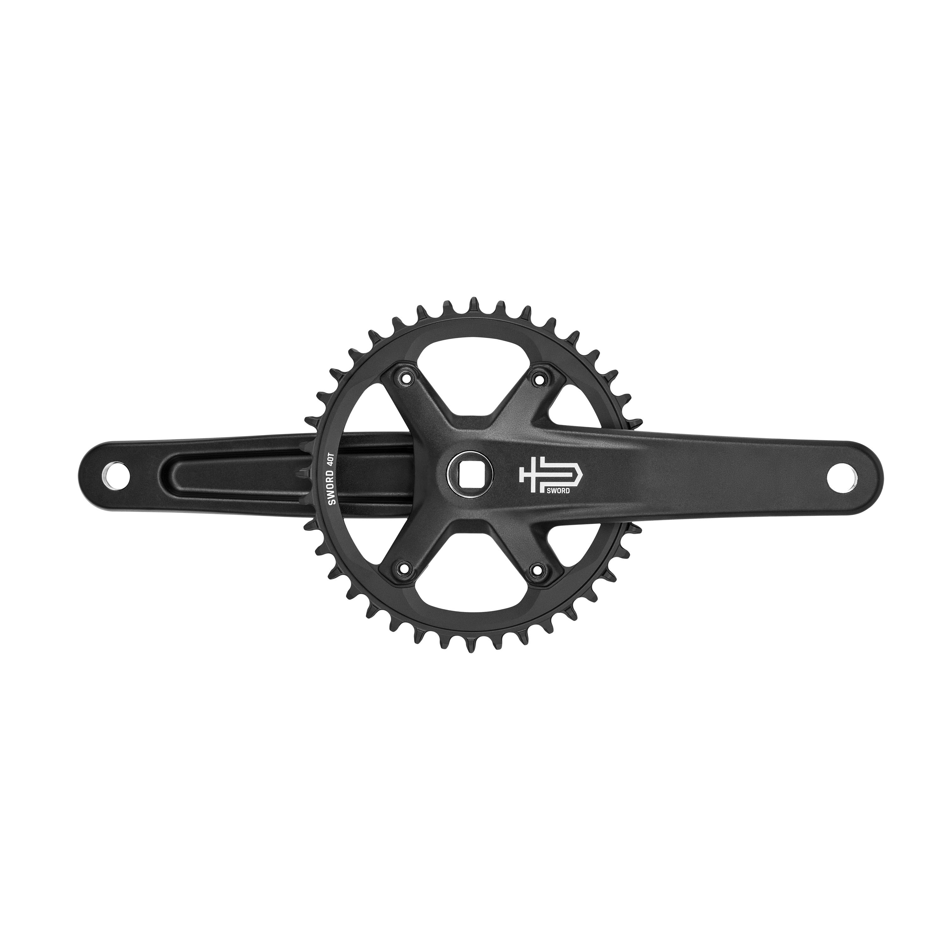 Sword Black 1x 40T Square Taper Crankset Microshif