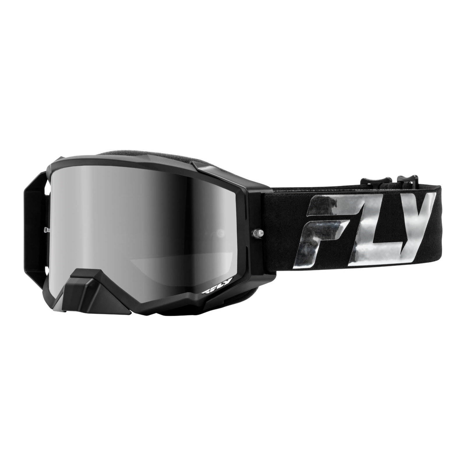 FLY Racing Zone Elite Goggle - Black / Silver with Silver Mirror / Smoke Le