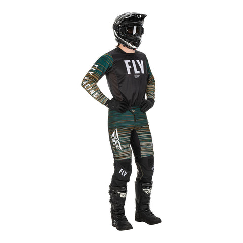 Fly Racing Kinetic Wave Jersey - Black / Rum