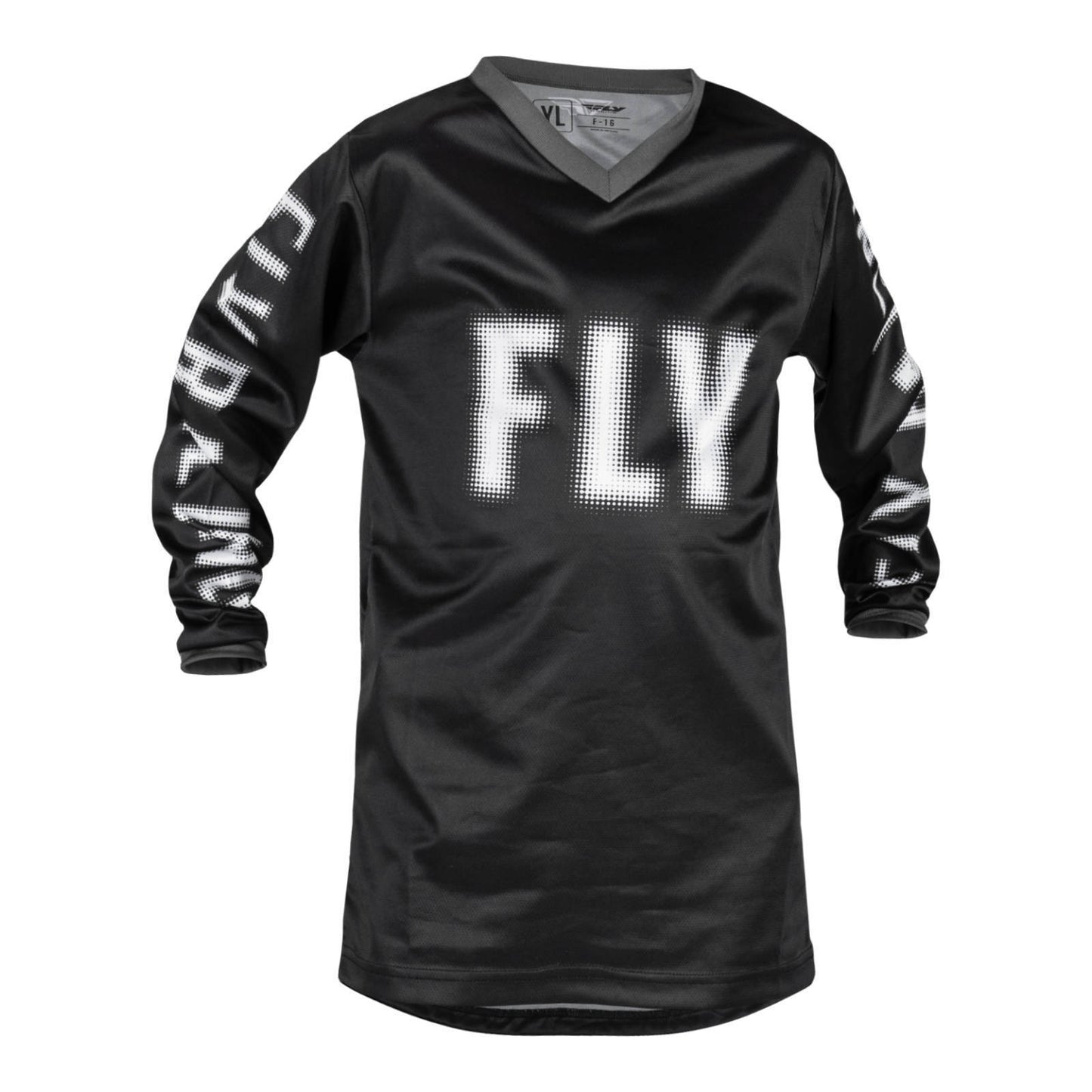 Fly Racing F-16 Youth Jersey - Black / White