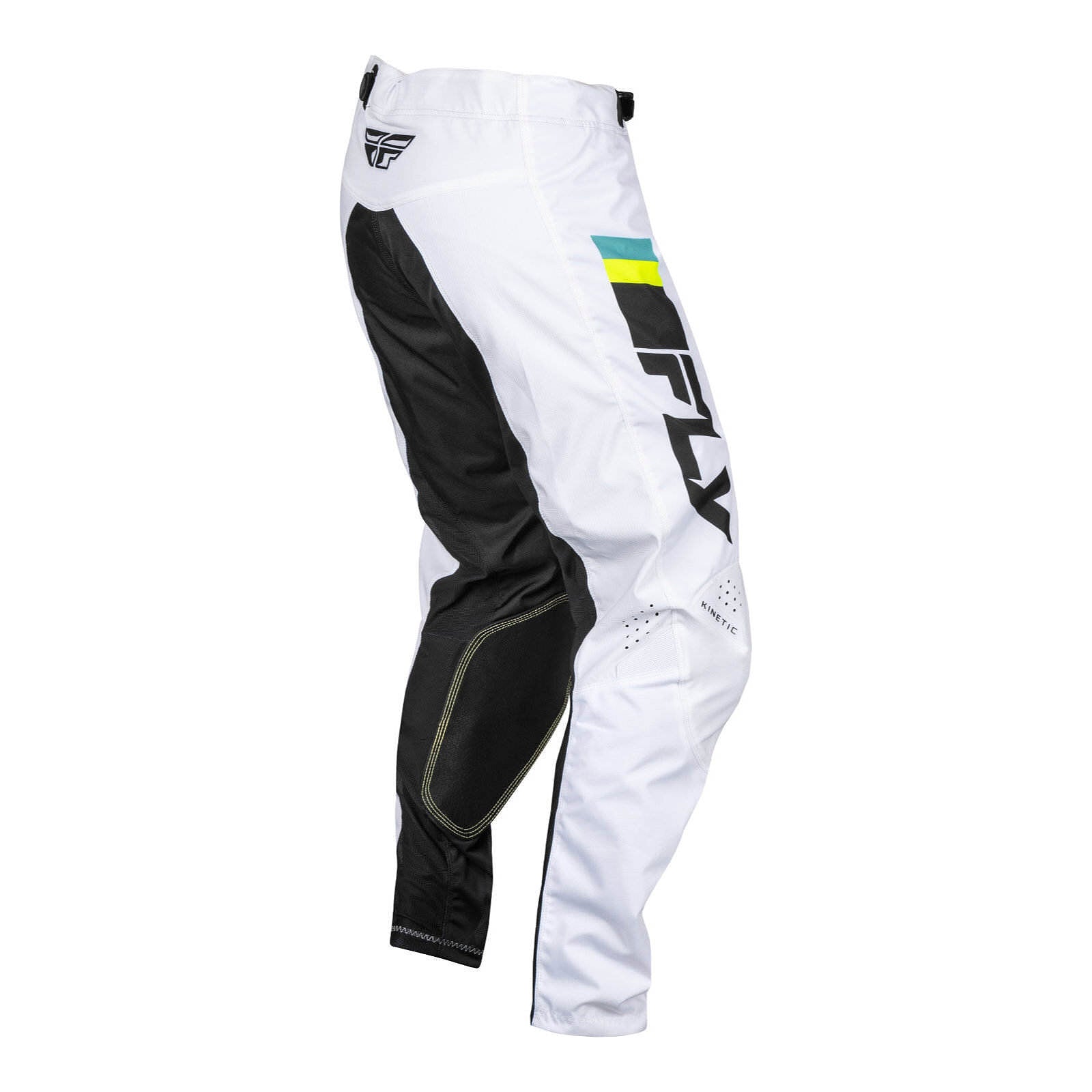 FLY Racing Kinetic Prix Pants - White / Black / Hi-Vis
