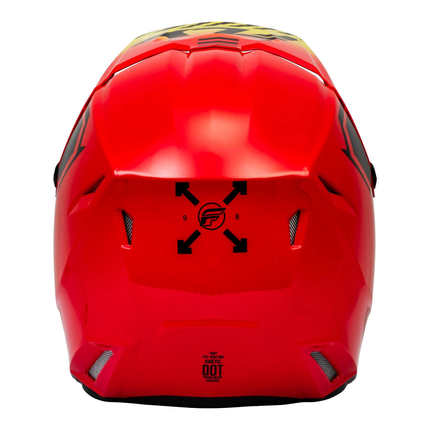 FLY Racing Kinetic Menace Helmet - Red / Black / Yellow