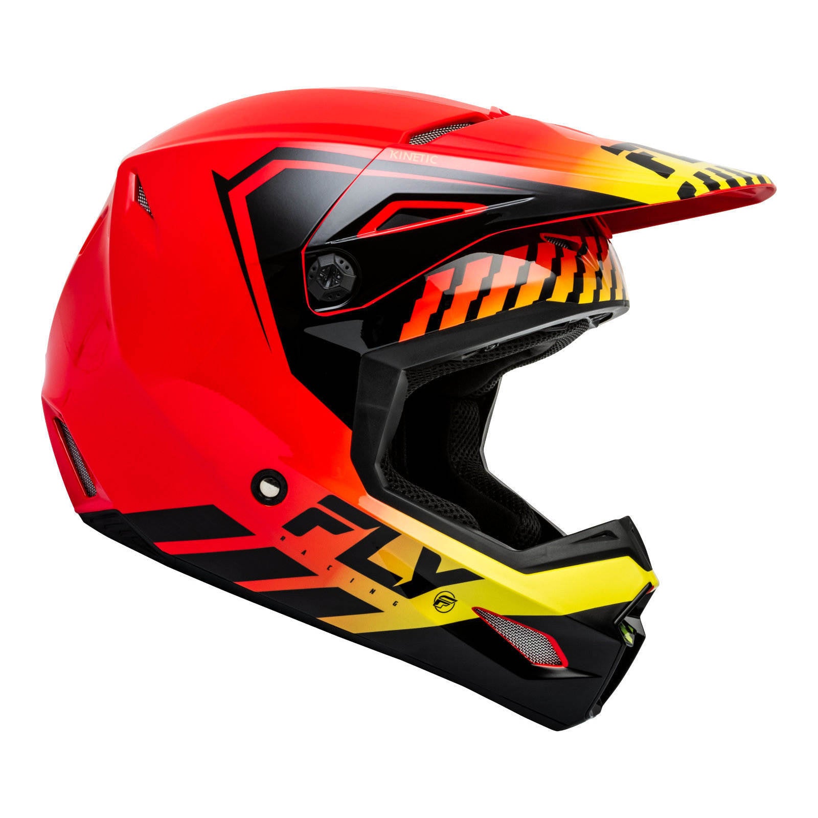 FLY Racing Kinetic Menace Helmet - Red / Black / Yellow
