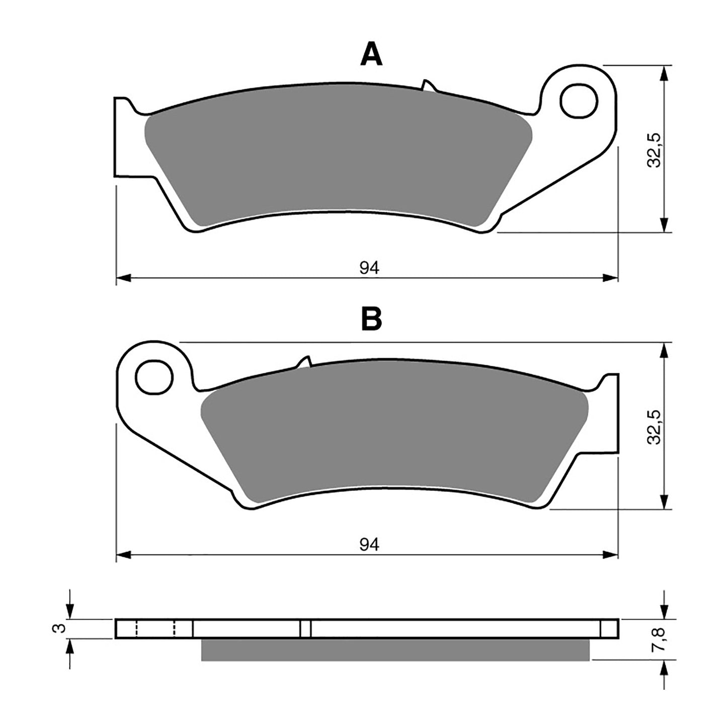 BRAKE PADS GOLDFREN OFFROAD RACING GF004 - K5 ( PR42 )