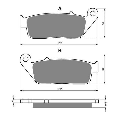 BRAKE PADS GOLDFREN SINTERED SPORTS GF014 - S3 ( PH48 )