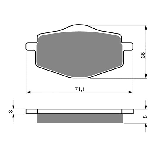 BRAKE PADS GOLDFREN OFFROAD RACING GF018 - K5 ( PR31 )