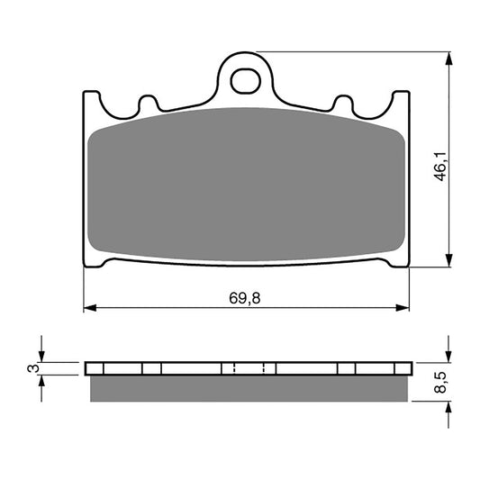 BRAKE PADS GOLDFREN SINTERED SPORTS GF032 - S3 ( PH53 )