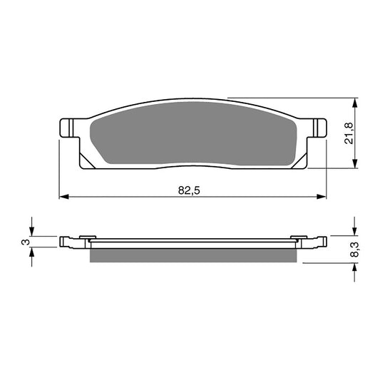BRAKE PADS GOLDFREN OFFROAD RACING GF034 - K5 ( PR163 )