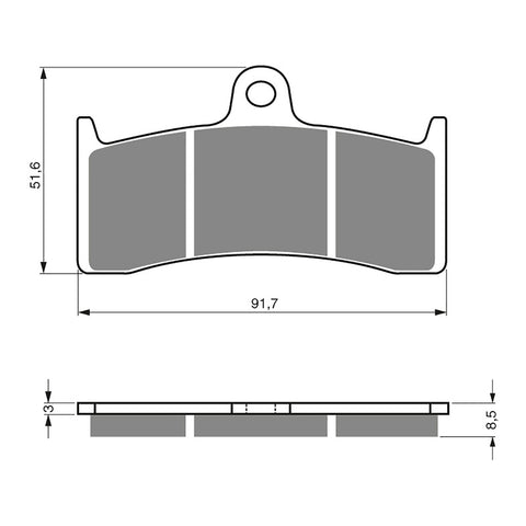 BRAKE PADS GOLDFREN SINTERED SPORTS GF126 - S3 ( PH230 )