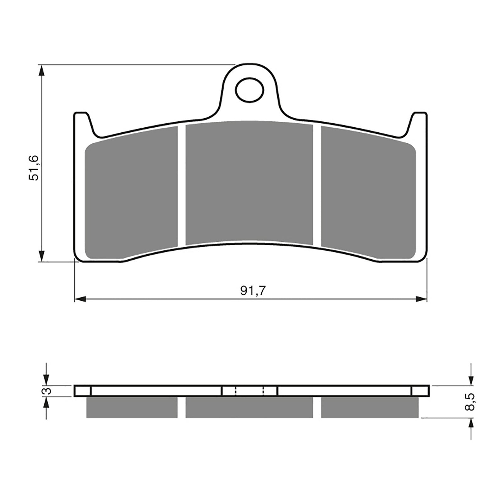 BRAKE PADS GOLDFREN SINTERED SPORTS GF126 - S3 ( PH230 )