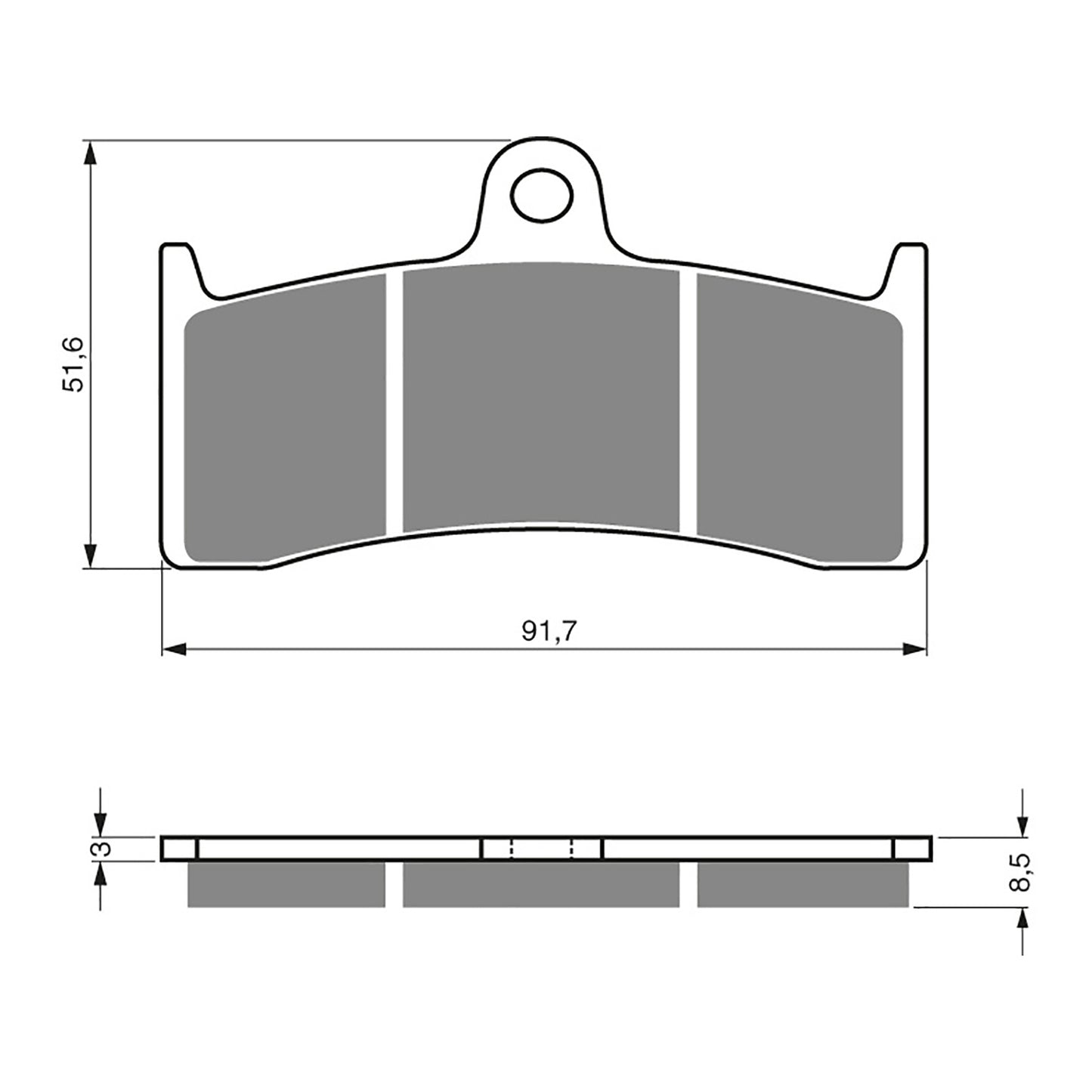 BRAKE PADS GOLDFREN SINTERED SPORTS GF126 - S3 ( PH230 )