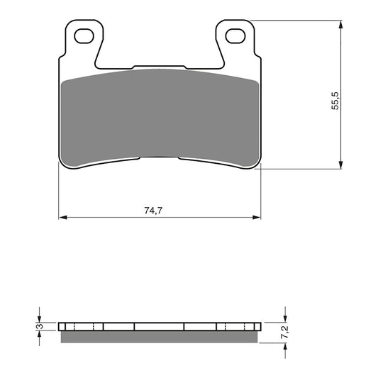 BRAKE PADS GOLDFREN SINTERED SPORTS GF134 - S3 ( PH273 )
