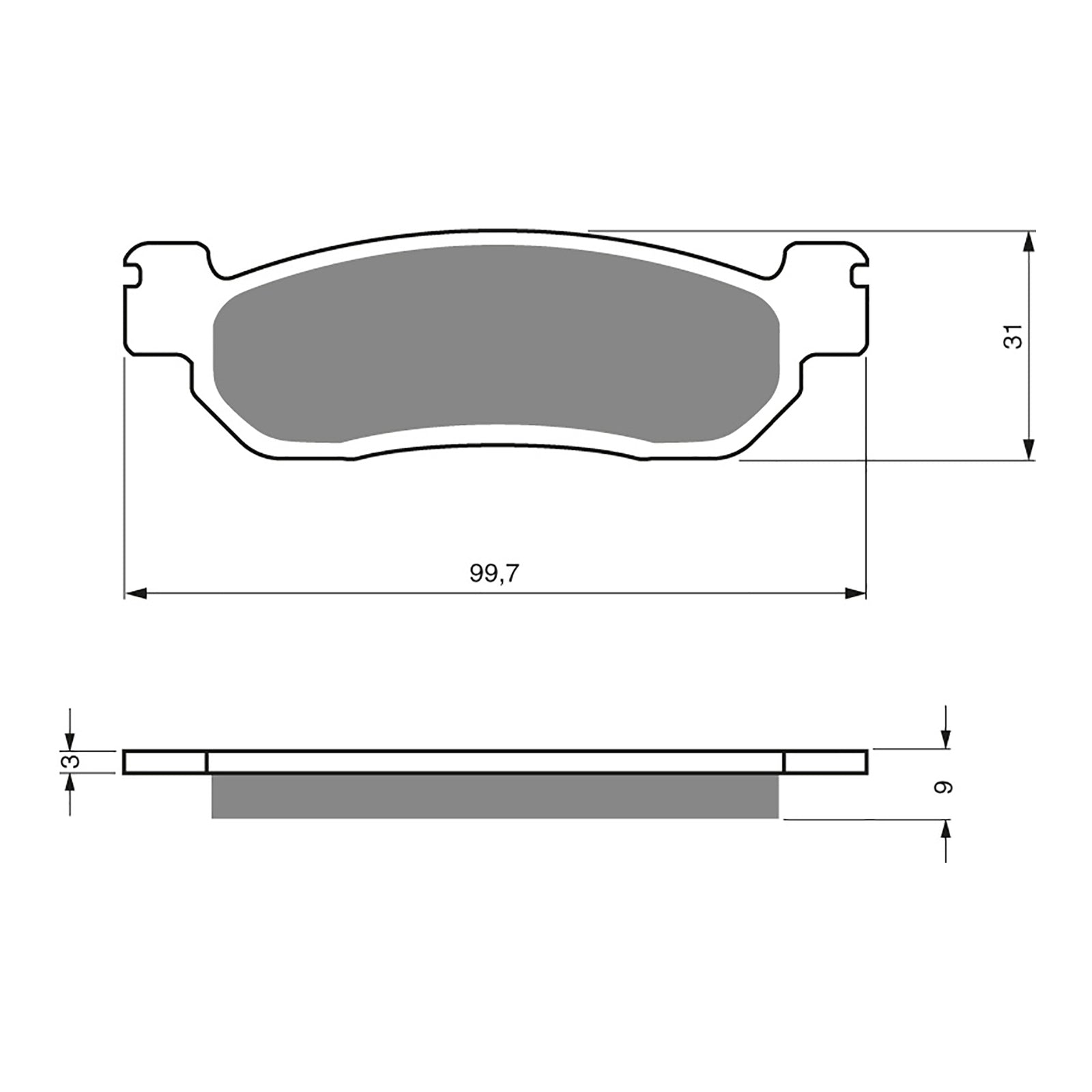 BRAKE PADS GOLDFREN SINTERED SPORTS GF146 - S3 ( PH262 )