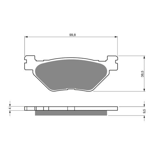 BRAKE PADS GOLDFREN SINTERED SPORTS GF165 - S3 ( PH322 )