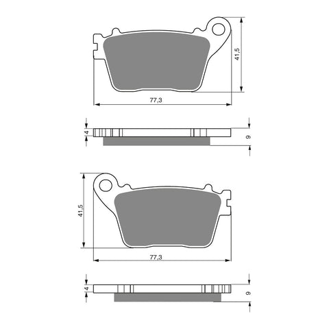 BRAKE PADS GOLDFREN SINTERED SPORTS GF242 - S3 ( PH381 )