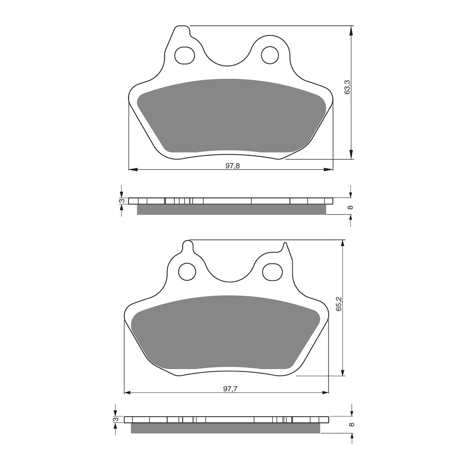 BRAKE PADS GOLDFREN SINTERED SPORTS GF244 - S3 ( PH379 )