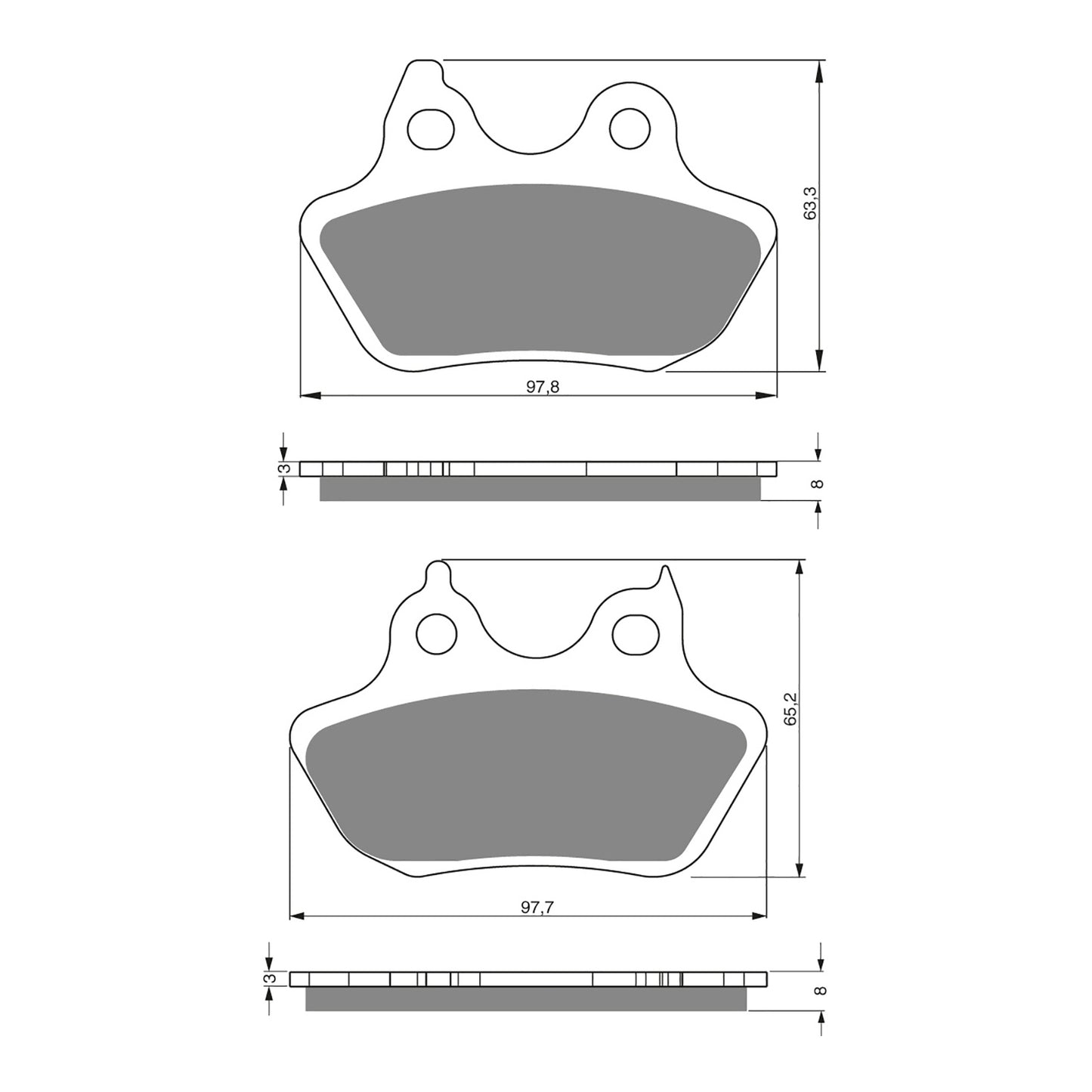 BRAKE PADS GOLDFREN SINTERED SPORTS GF244 - S3 ( PH379 )