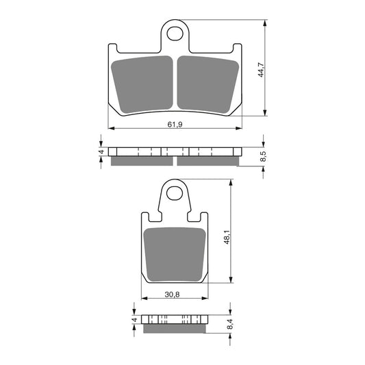 BRAKE PADS GOLDFREN SINTERED SPORTS GF246 - S3 ( PH384 )