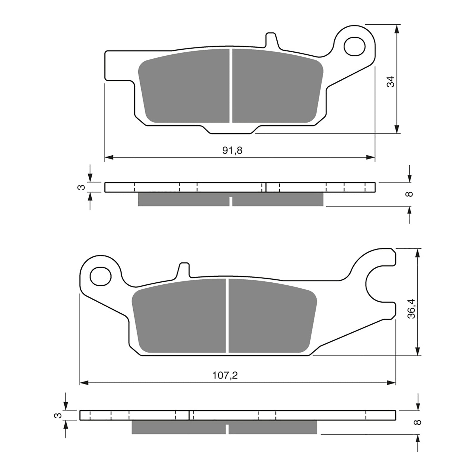 BRAKE PADS GOLDFREN OFFROAD RACING GF252 - K5 ( PR385 )