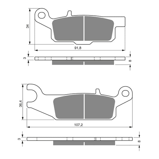 BRAKE PADS GOLDFREN OFFROAD RACING GF253 - K5 ( PR386 )
