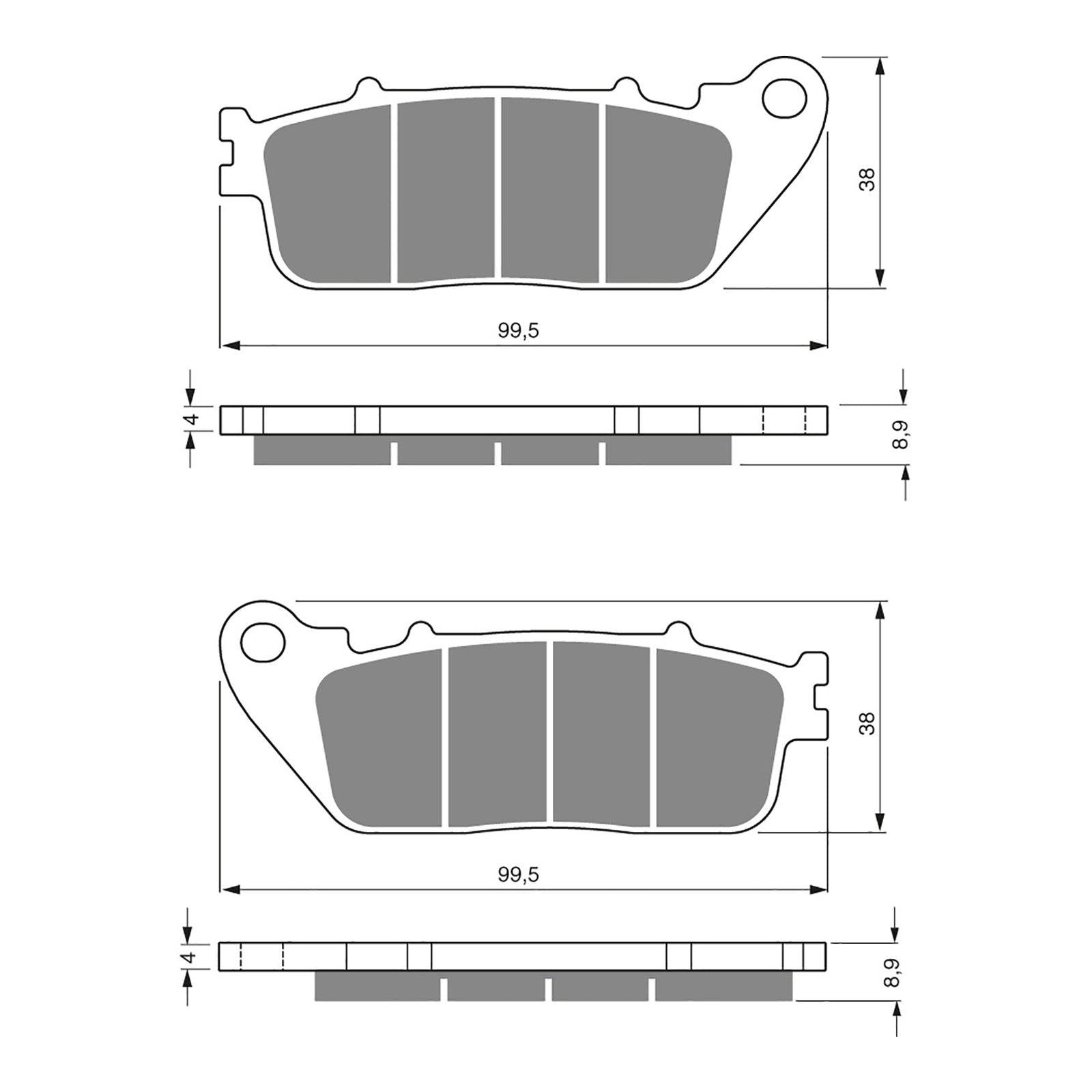 BRAKE PADS GOLDFREN SINTERED SPORTS GF277 - S3 ( PH421 )