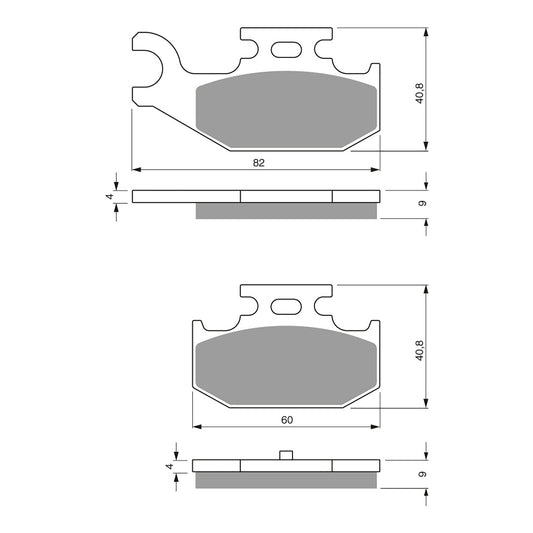 BRAKE PADS GOLDFREN OFFROAD RACING GF295 - K5 ( PR372 )