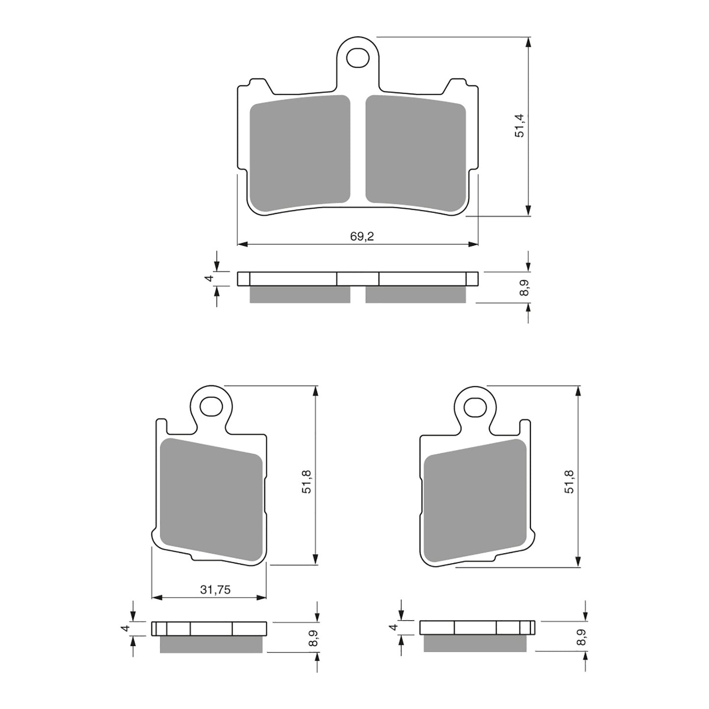 BRAKE PADS GOLDFREN SINTERED SPORTS GF298 - S3 ( PH431 )