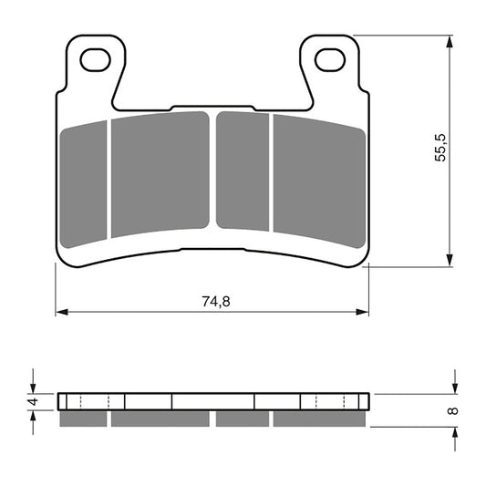BRAKE PADS GOLDFREN SINTERED SPORTS GF324 - S3 ( PH273 )