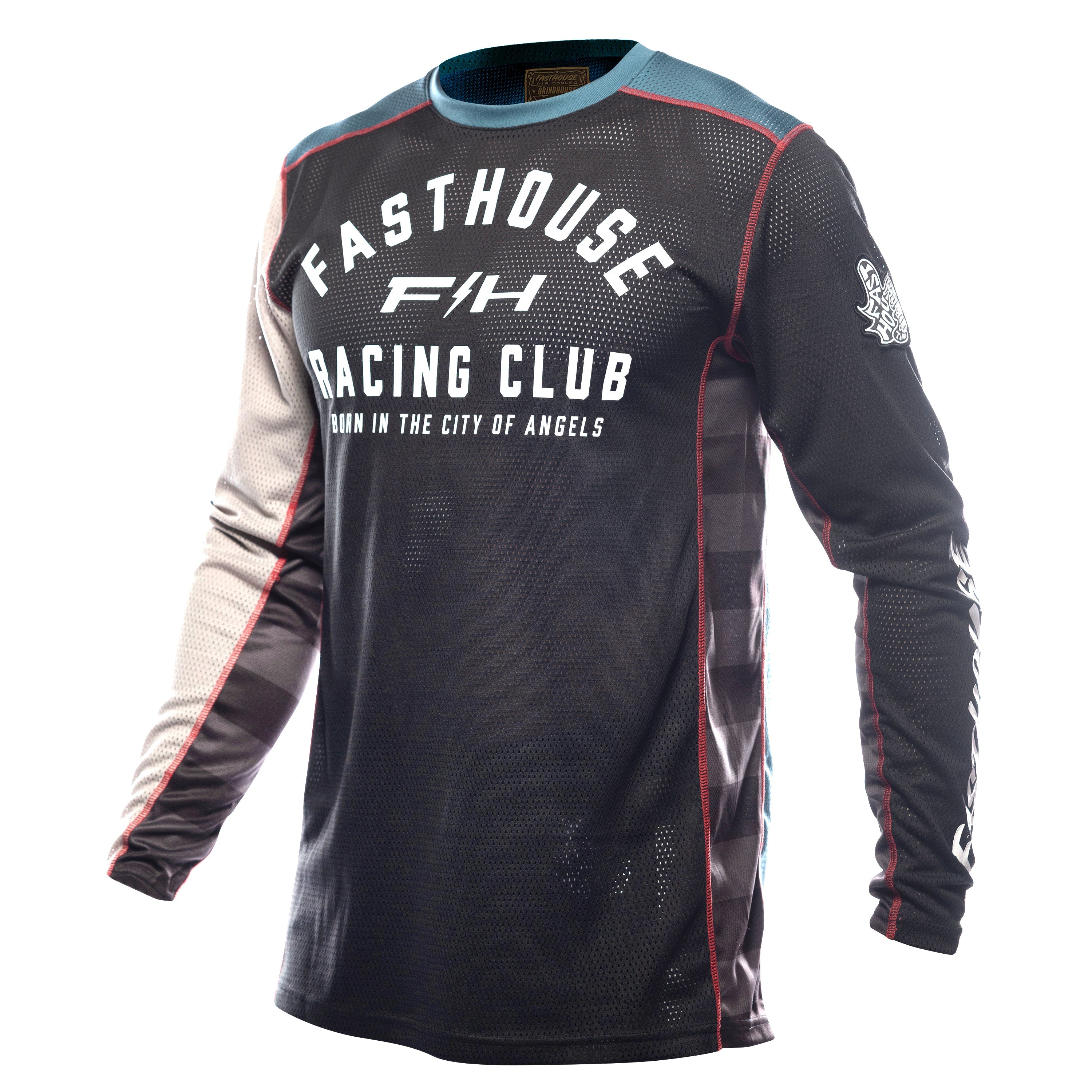 FastHouse Grindhouse Air-Cooled Club Jersey - Black/Teal