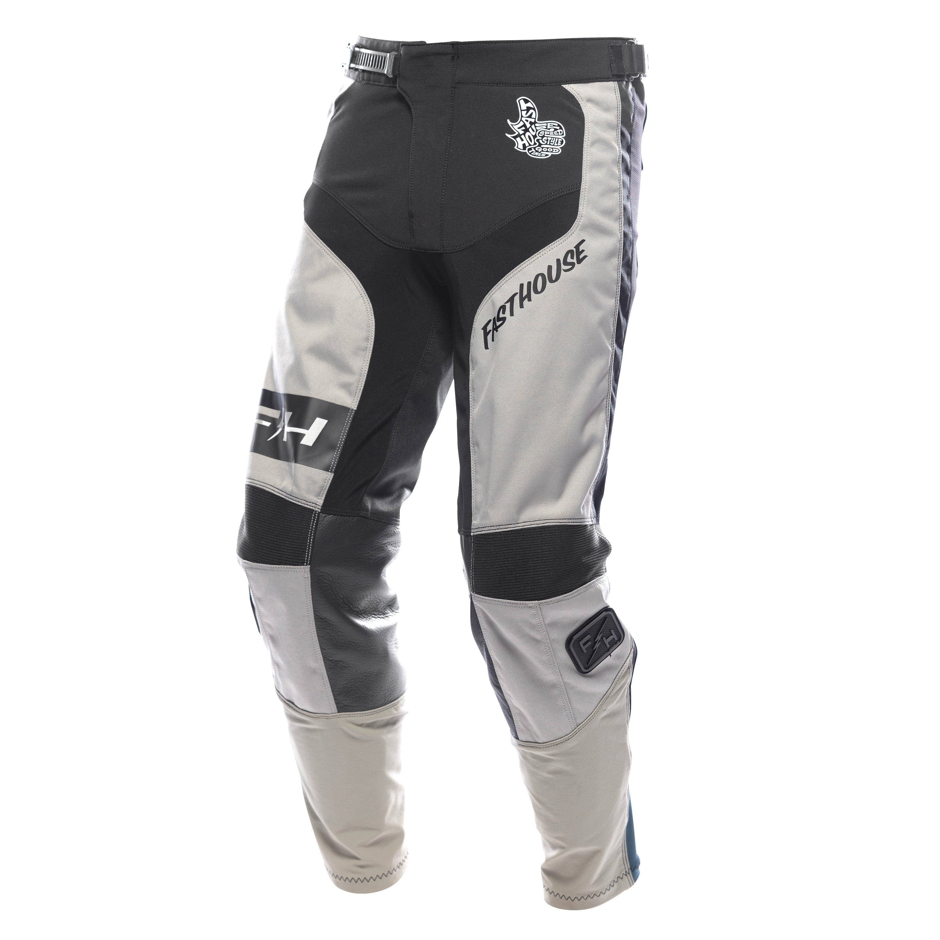 FastHouse Grindhouse Club Pant - Light Gray/Black/Teal