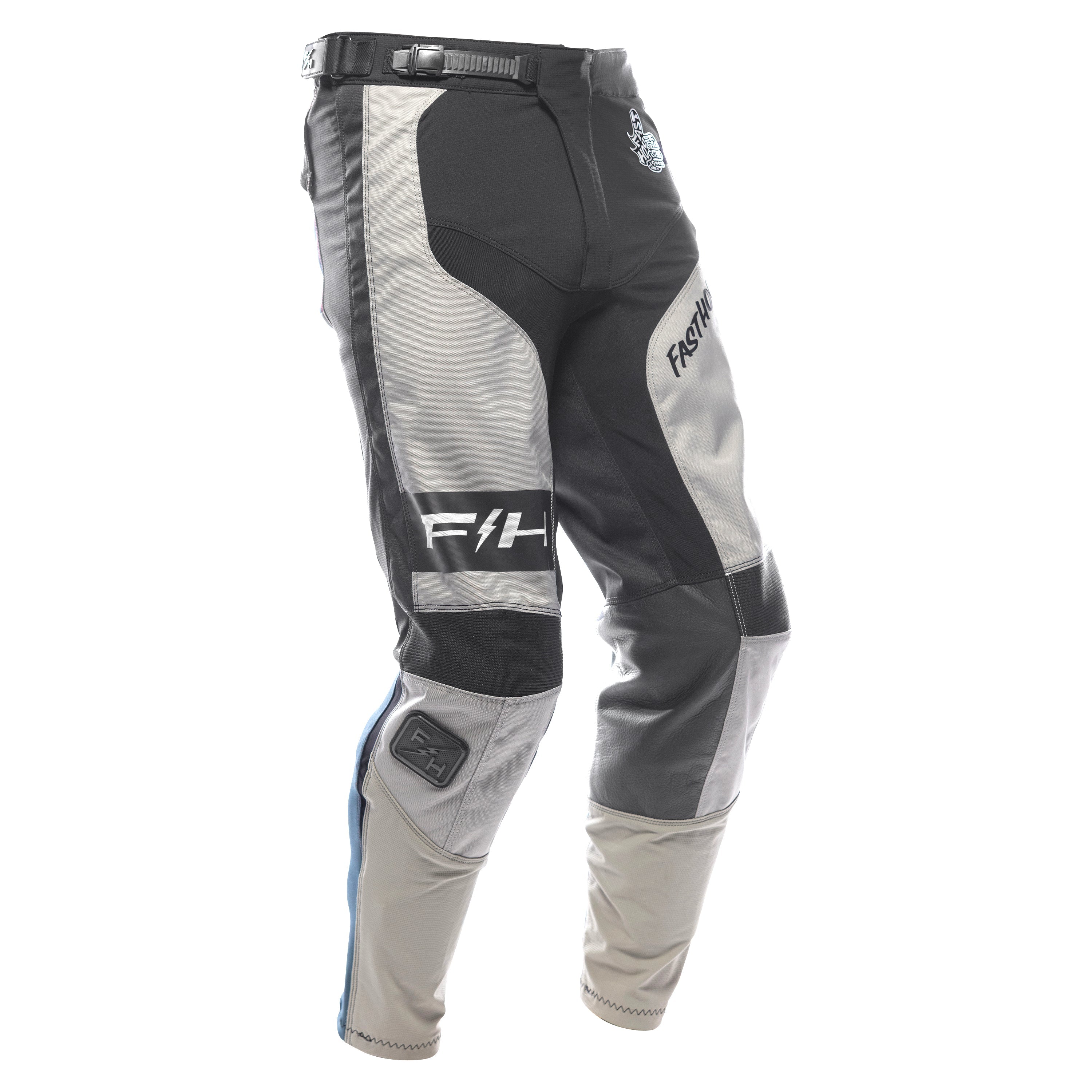 FastHouse Grindhouse Club Pant - Light Gray/Black/Teal