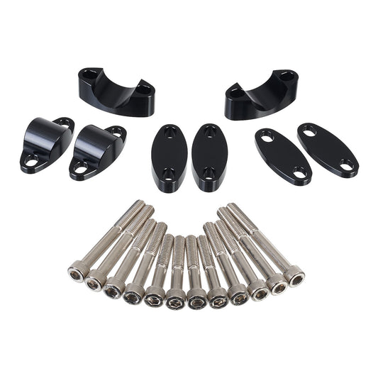 Whites Handlebar Mount 1-1/8 Riser Adaptor Black