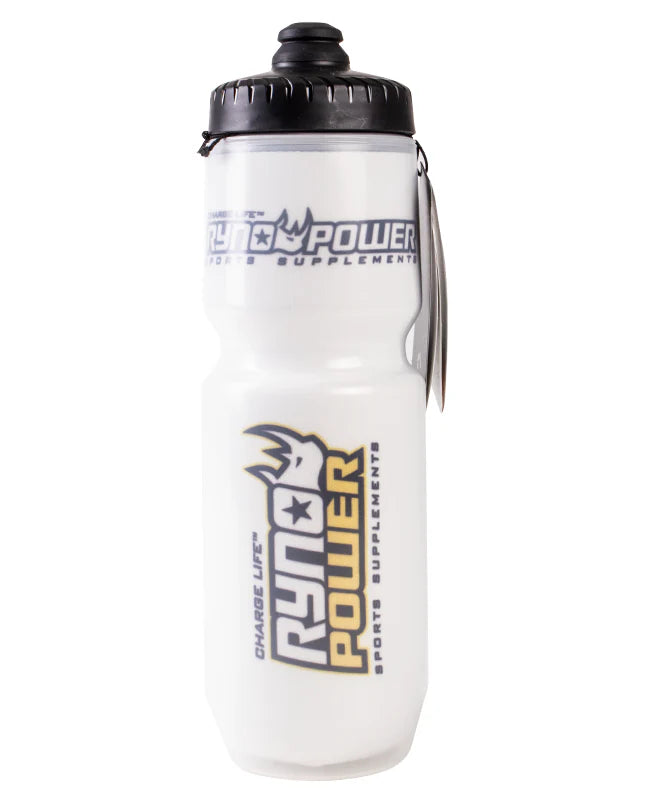 Ryno Power 23oz. INSULATED White Cycling Bottle