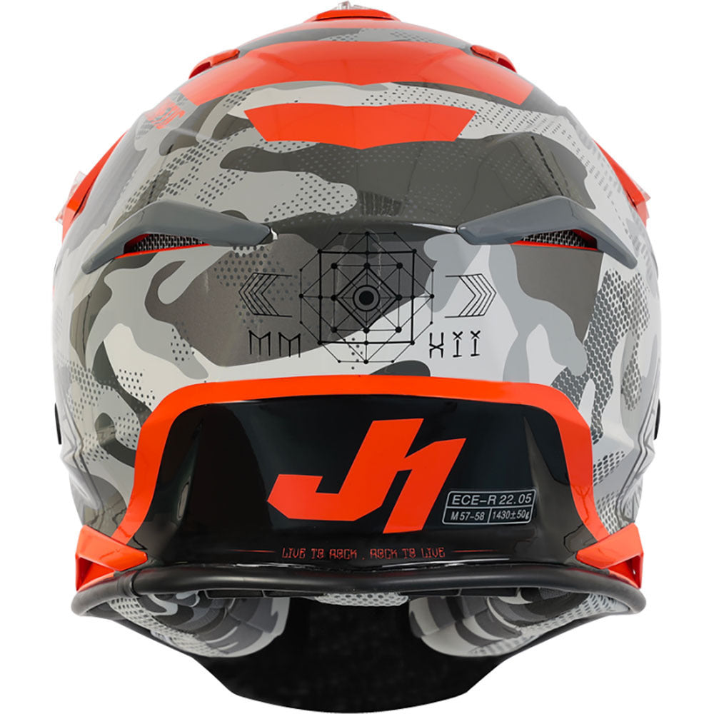 J39 Kinetic Grey Camo Fluro Orange Gloss XXL