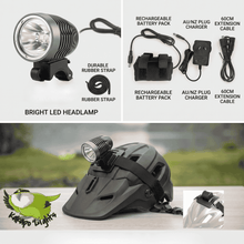 Kakapo Lights 2000 Lumen MTB Helmet & Handlebar Light