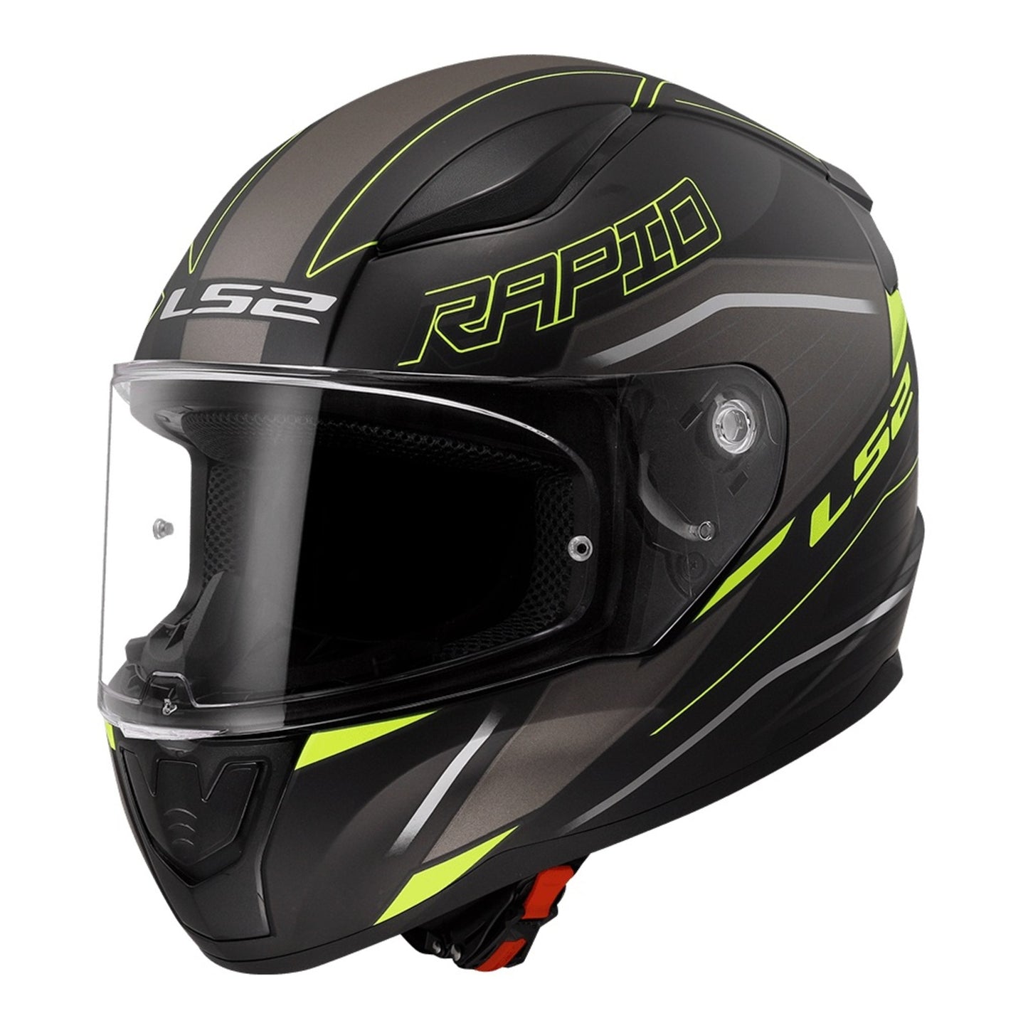 LS2 FF353 Rapid II Helmet Rokku - Matte Black / Hi-Vis Yellow